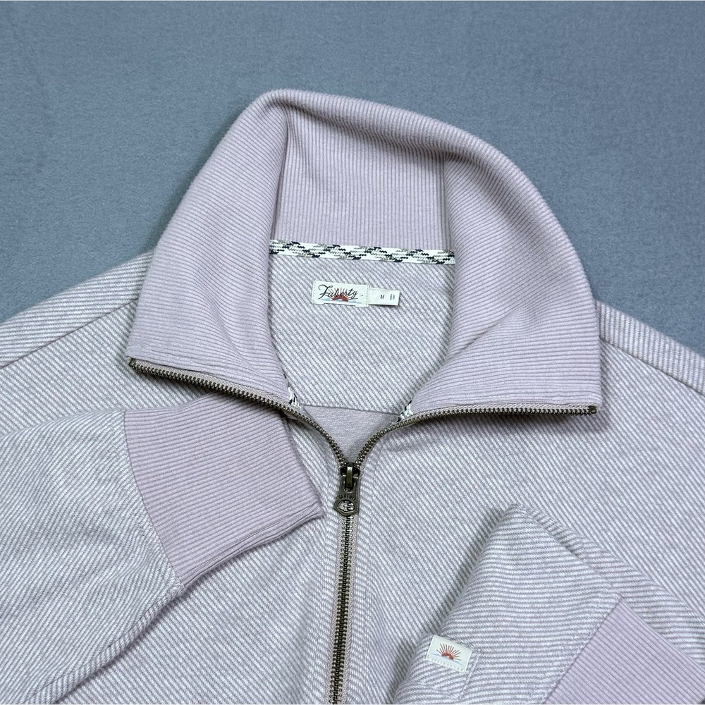 Faherty Jacket Womens M Dusty Lavender Full Zip Weekend Athleisure Normcore